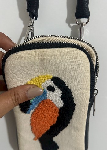  Beden Nakışlı Renkli Bohem Kadın telefon Çantası