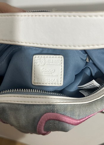 Beden mavi Renk Hello kitty Bershka kot çanta