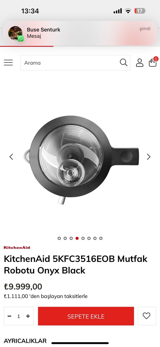 KitchenAid Onyx Black Mutfak Robotu 5KFC3516EOB - Görsel 4