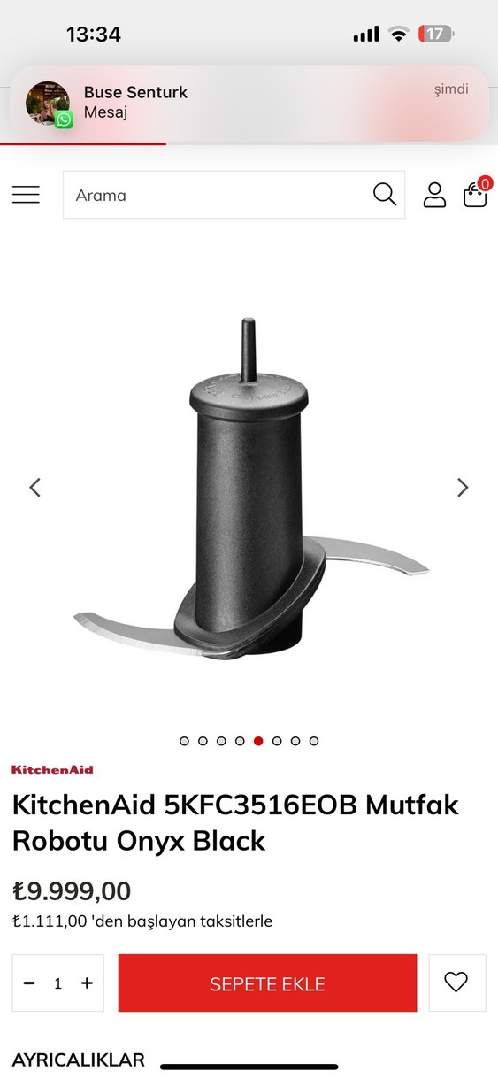 KitchenAid Onyx Black Mutfak Robotu 5KFC3516EOB - Görsel 5