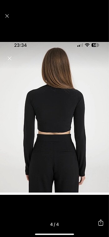 s Beden siyah Renk Crop bluz