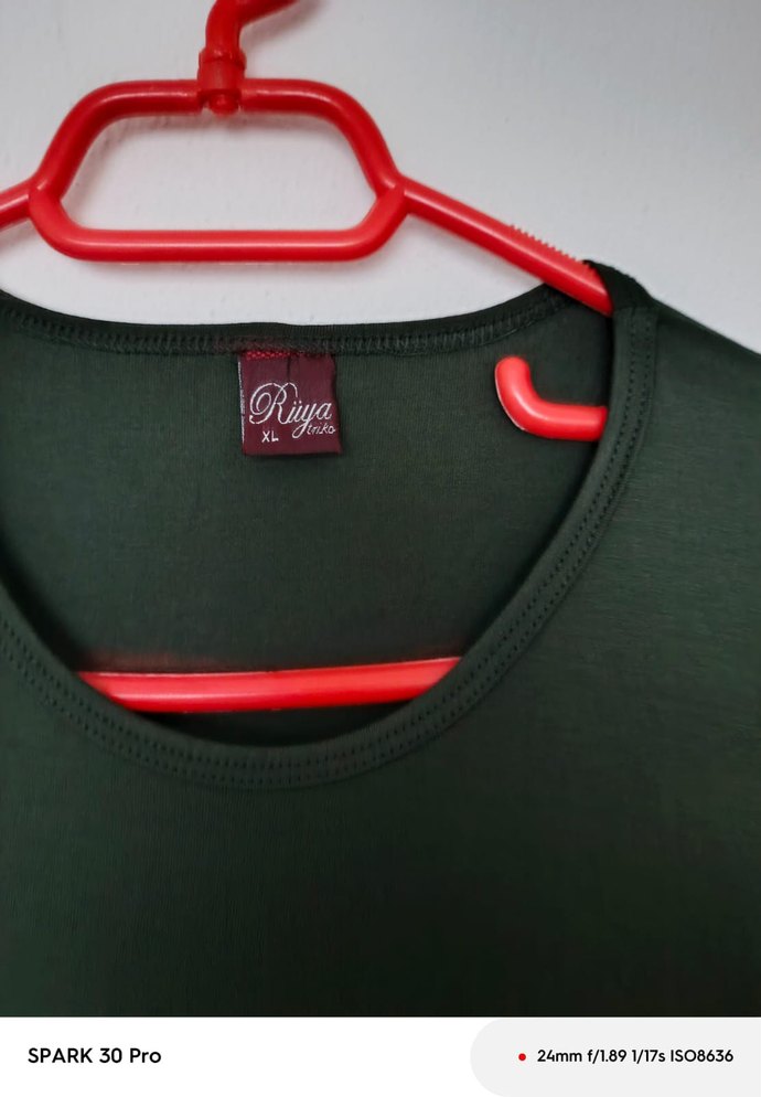 Uzun Kollu terletmez yeşil Kadın Tunik - Görsel 4