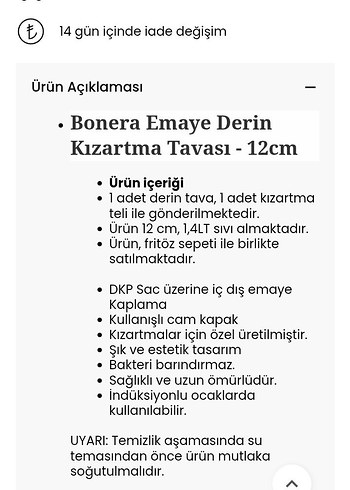 Bonera Kırmızı Emaye Derin Kızartma Tavası 12 cm - Görsel 6