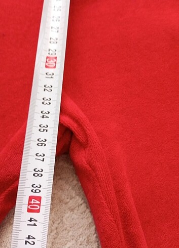 Kadife kumaş kısa Büyük beden Pijama - Görsel 2