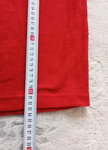 Kadife kumaş kısa Büyük beden Pijama - Görsel 4