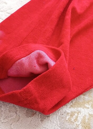 Kadife kumaş kısa Büyük beden Pijama - Görsel 5