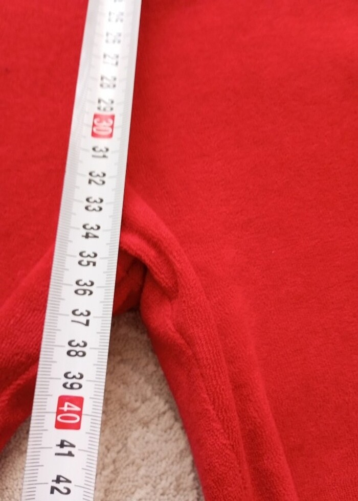 Kadife kumaş kısa Büyük beden Pijama - Görsel 2