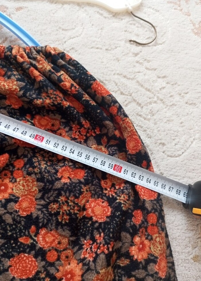 Turuncu renk çiçekli Şalvar - Görsel 4