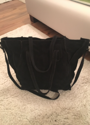 Zara siyah süet çanta