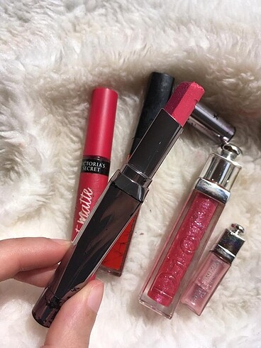  Beden Victoria?s secret cream lip stain az kullandım Nars gloss denend