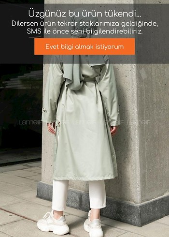 m Beden haki Renk Kadın Gri Uzun Trenchcoat