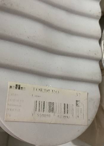 Elle Gri Bantlı Beyaz Dolgu Topuklu Kadın Sandalet