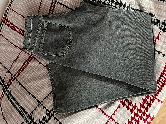36 Beden zara mavi/gri orta bel jean