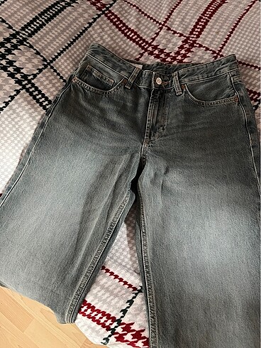 Zara zara mavi/gri orta bel jean