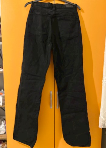 Diğer Kadın Siyah Kemerli Midi Denim Pantolon