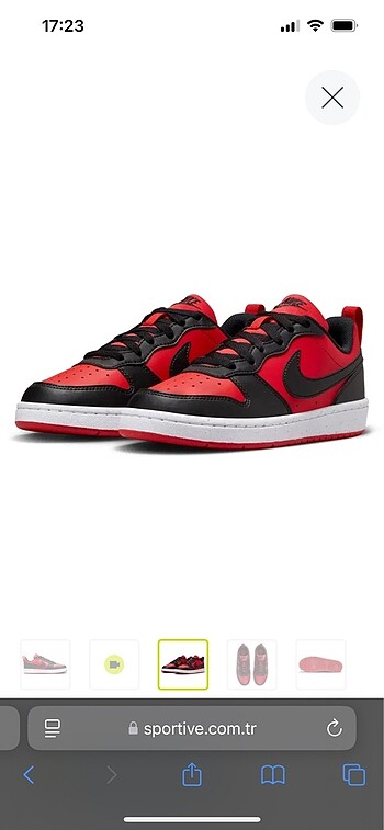 Nike court kırmızı ayakkabı