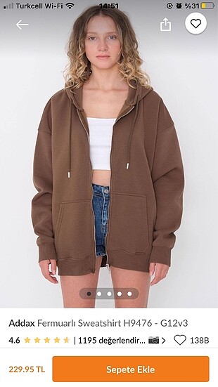 addax kahverengi hirka