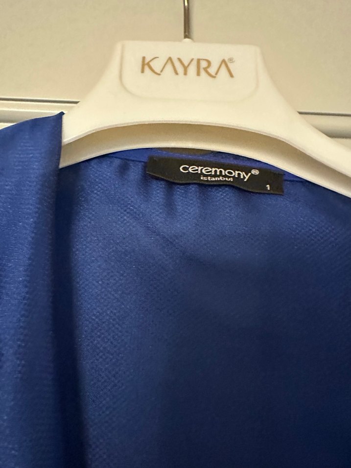 Parlak Mavi Uzun Kadın Sabahlık - Görsel 2