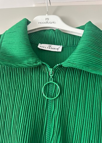 Yeşil Kadın Mini Triko Elbise - Görsel 2