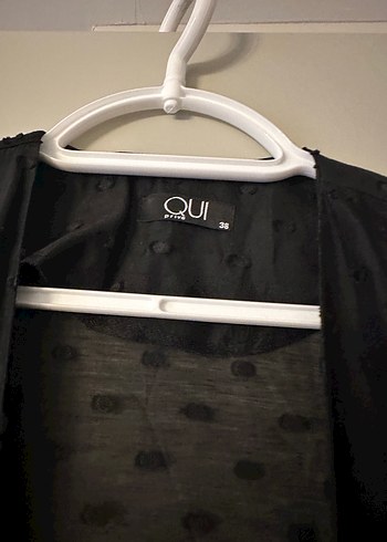 Siyah Uzun Hamile Keten Ceket - Görsel 3