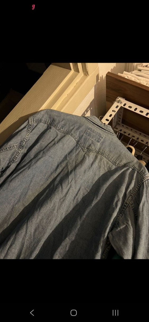 Gri Denim Erkek Kısa Kollu Gömlek - Görsel 4