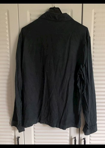 Siyah Erkek Keten Uzun Kollu Gömlek - Görsel 3