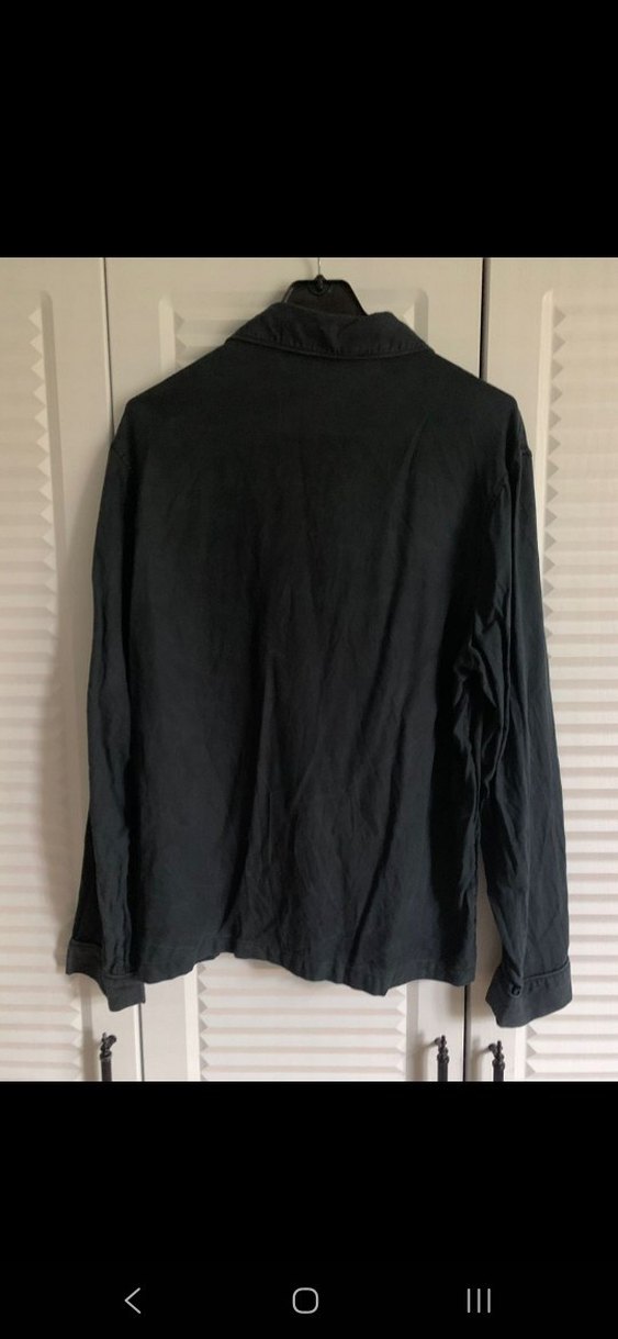 Siyah Erkek Keten Uzun Kollu Gömlek - Görsel 3