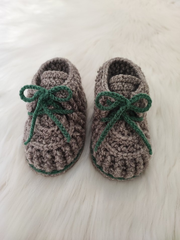 Örgü Erkek Bebek Patik - Görsel 2