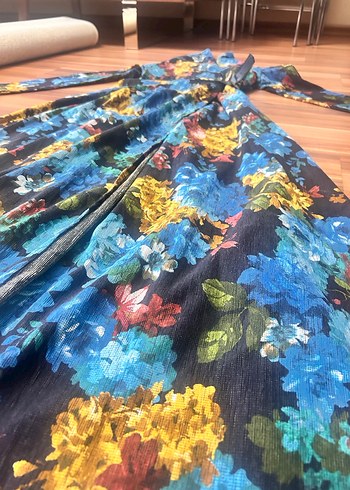 Çiçek Desenli Uzun Kollu Bohem Elbise - Görsel 5