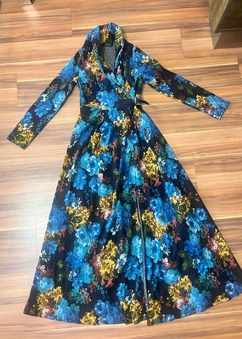 Çiçek Desenli Uzun Kollu Bohem Elbise - Görsel 3