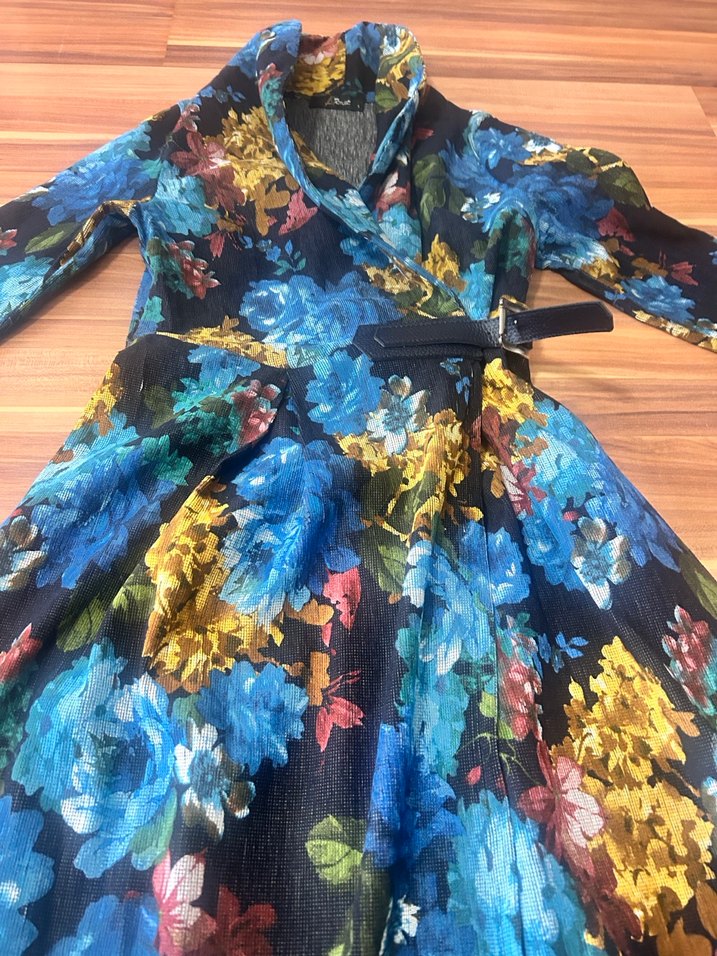 Çiçek Desenli Uzun Kollu Bohem Elbise - Görsel 4