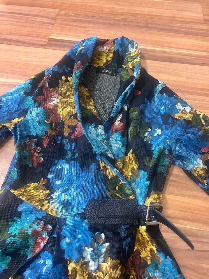 Çiçek Desenli Uzun Kollu Bohem Elbise - Görsel 2