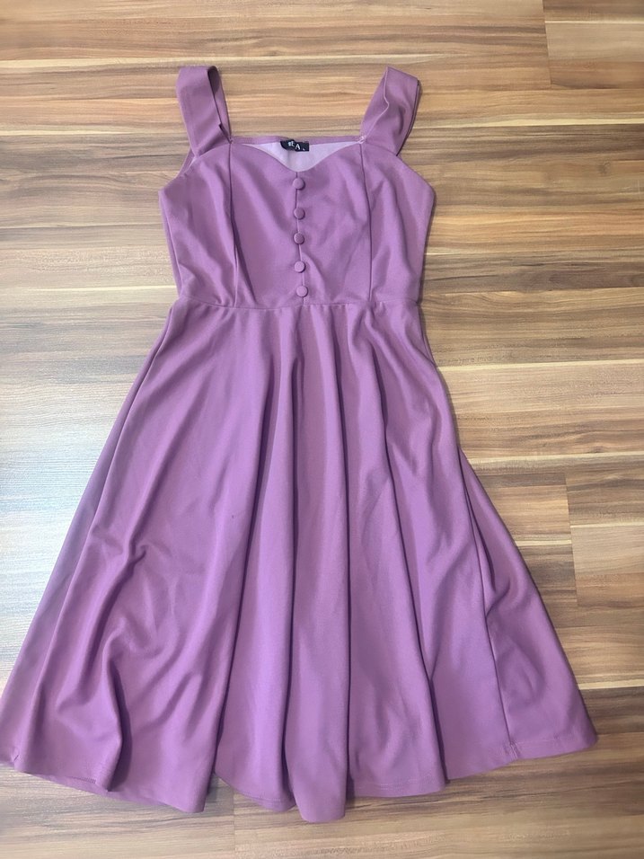 Gül kurusu askılı Kadın Elbise - Görsel 5