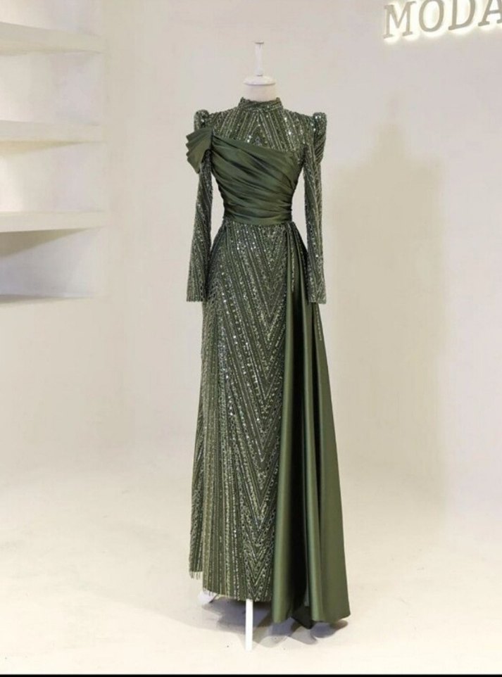 taşlı tesettür abiye - Görsel 2