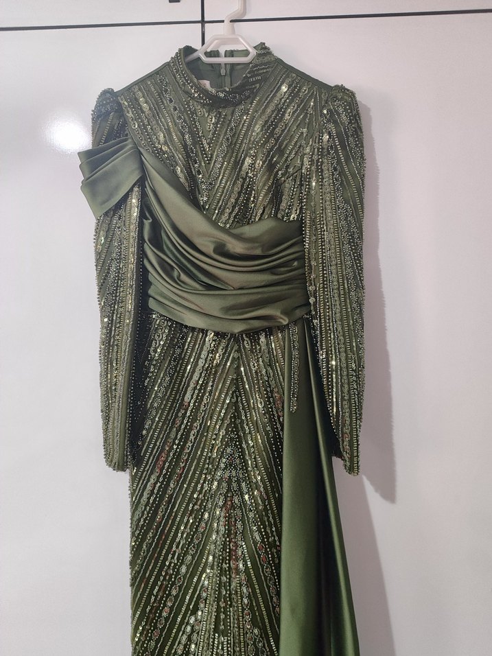 taşlı tesettür abiye - Görsel 4