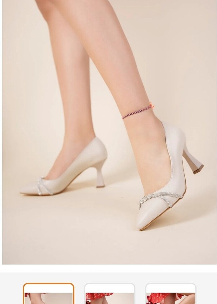 Taşlı abiye ayakkabı - Görsel 3