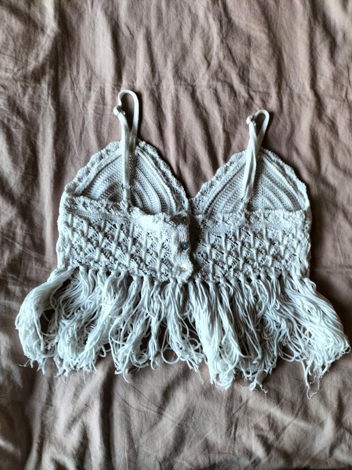 Hippi Örgü Bohem Mini y2k Crop Top - Görsel 2