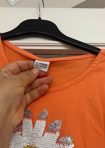 LC Waikiki Kolsuz Turuncu Kız Çocuk Elbise