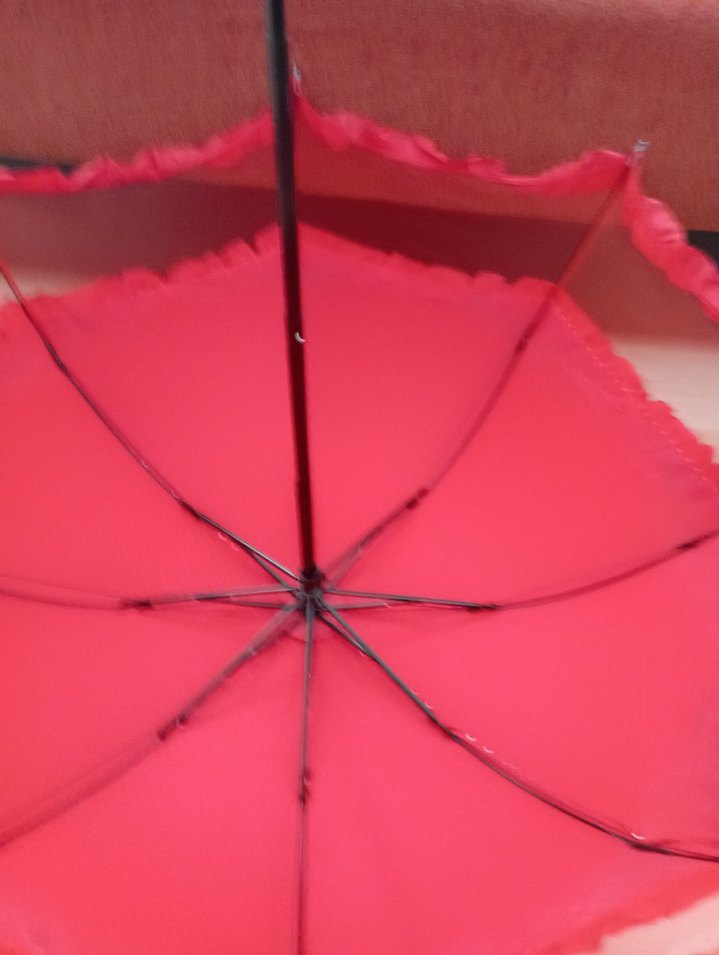 Kırmızı Fırfırlı Kadın Şemsiye - Görsel 4