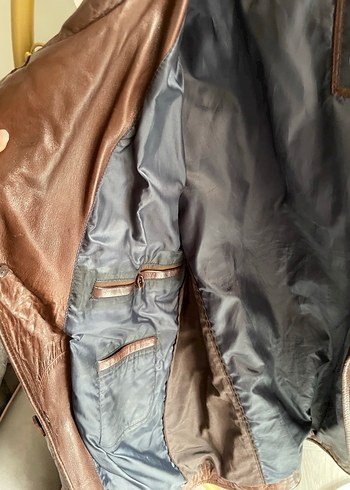 Pierre Cardin Kahverengi Gerçek Deri Erkek Ceket - Görsel 8