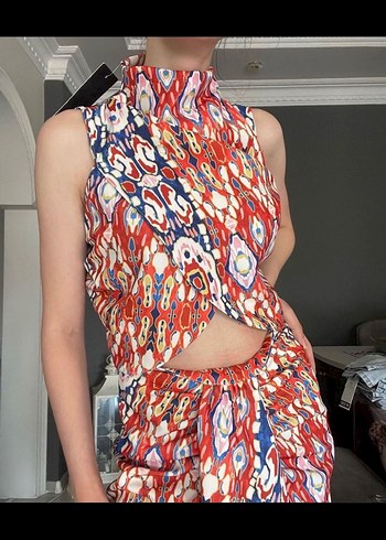 Renkli Drapeli alt üst takım - Görsel 6