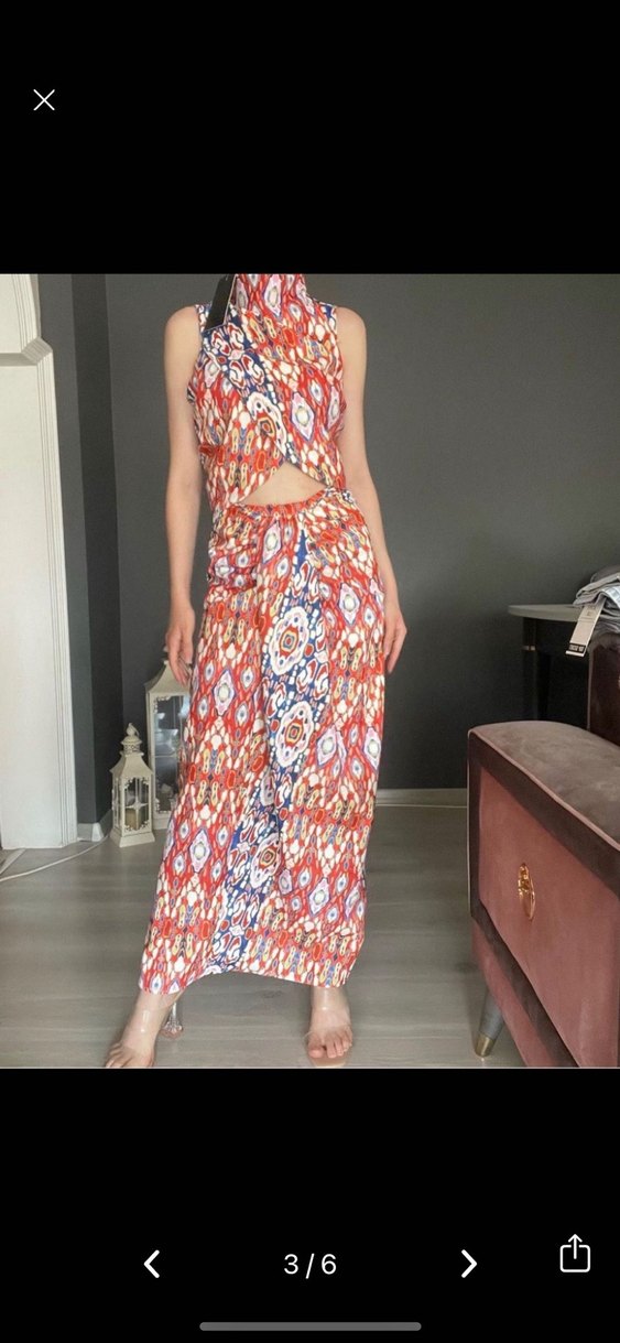 Renkli Drapeli alt üst takım - Görsel 3