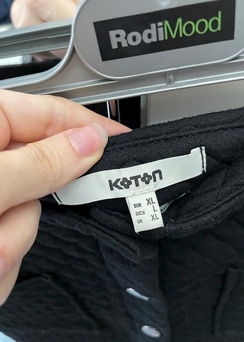 Düğmeli Siyah Kadın Mini Etek - Görsel 3