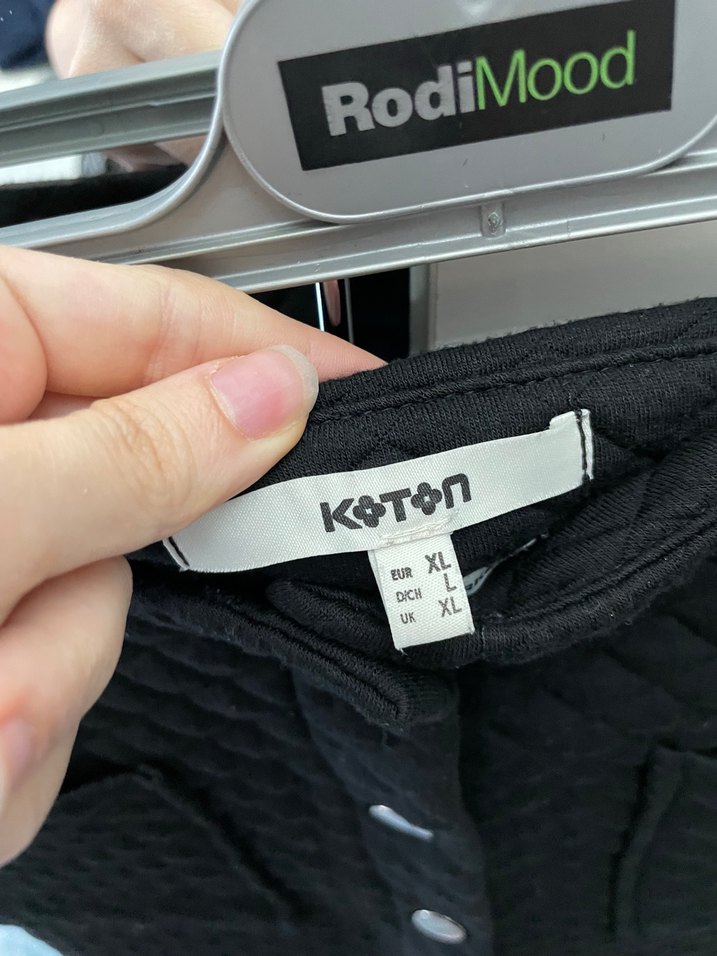 Düğmeli Siyah Kadın Mini Etek - Görsel 3