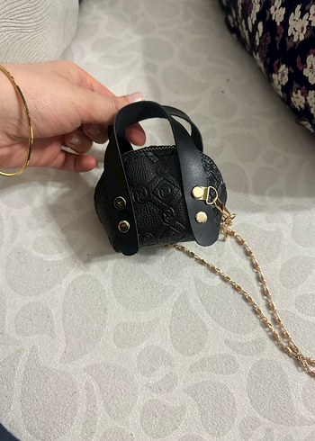 Zincir Detaylı Siyah Deri Biker Kadın Çanta - Görsel 3