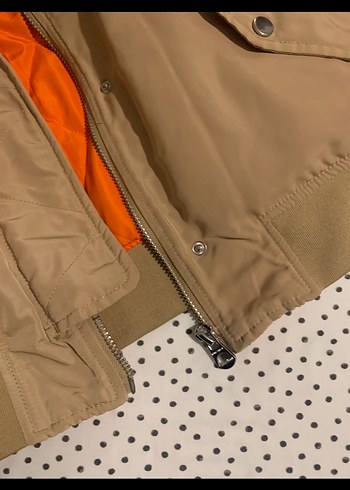 Bej bomber ceket - Görsel 4