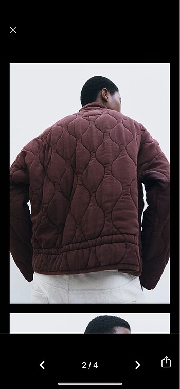 m Beden zara bordo kapitone ceket