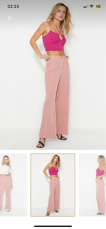 Trendyol & Milla Trendyolmilla toz pembe kumaş pantolon
