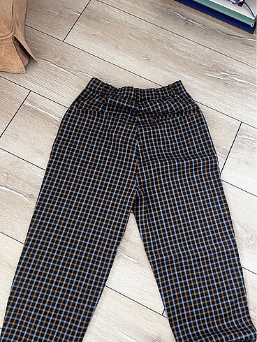 36 Beden Ekoseli Vintage Pantolon