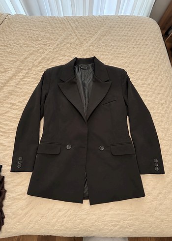 Zara Sik Siyah Uzun Ceket